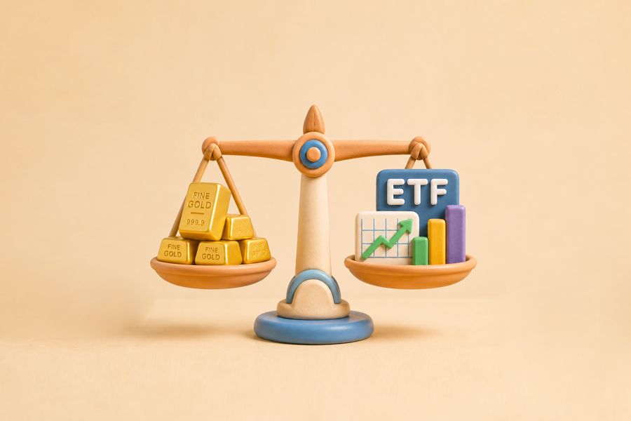 راز یک سبد سرمایه‌گذاری متعادل: ترکیب طلا و ETF